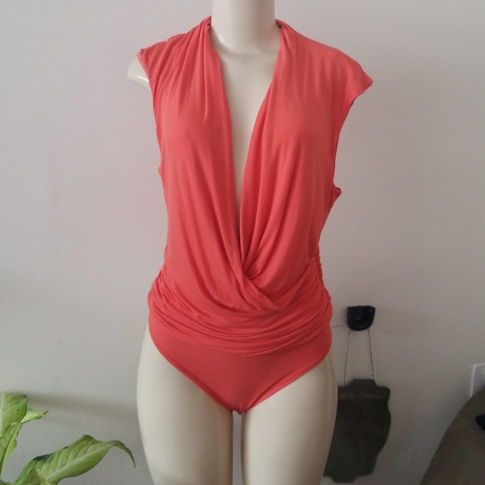 Coral body suit